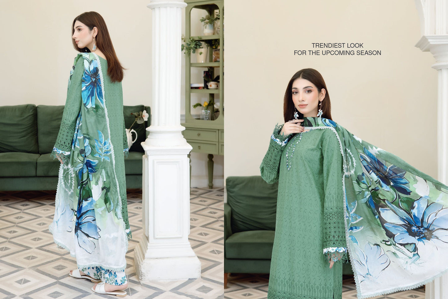 Premium Chikankari Lawn Unstitched Collection