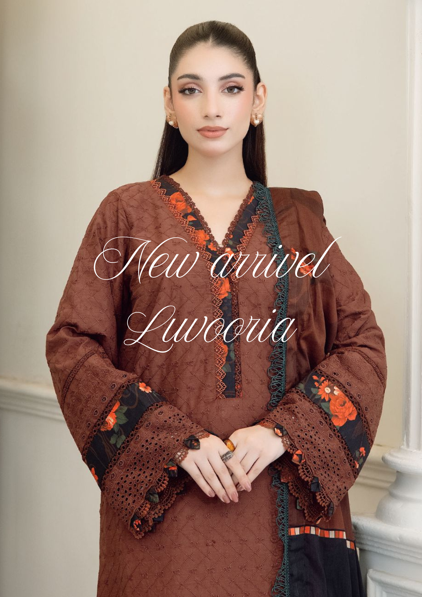 Chikankari Lawn with Printed Lawn Dupatta & Printed Trousers