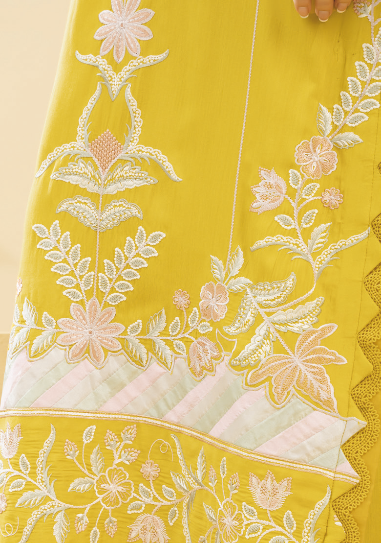 Embroidered Silk Viscose Collection | Bamber Chiffon Dupatta