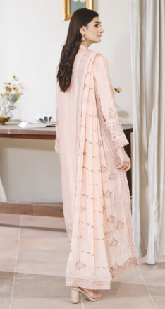 Embroidered Silk Viscose Suit for Women | Luxury Embroidered Bamber Chiffon Dupatta | Party Wear