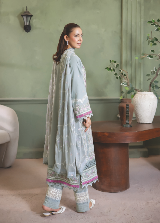 Premium Embroidered Resham Karandi with Bamber Chiffon Dupatta