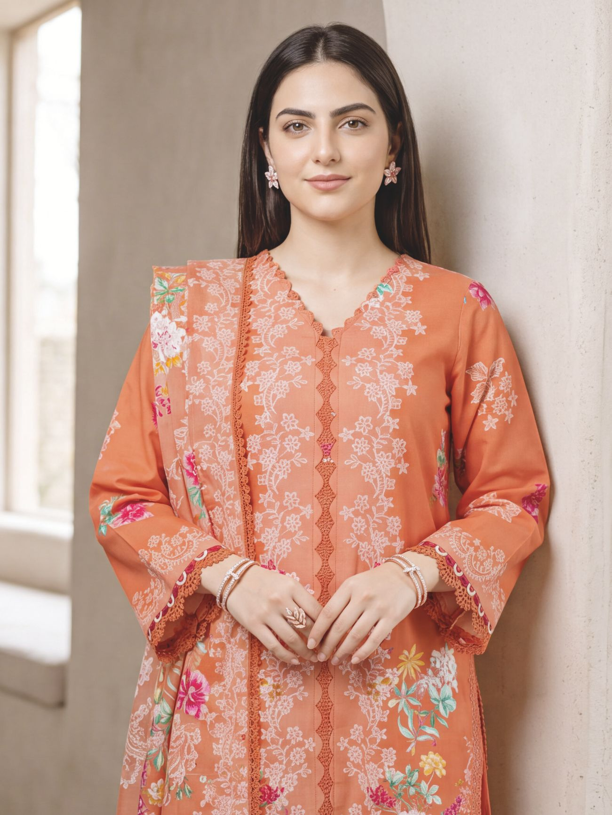 Premium Printed Winter Collection with Matching Printed Shawl
