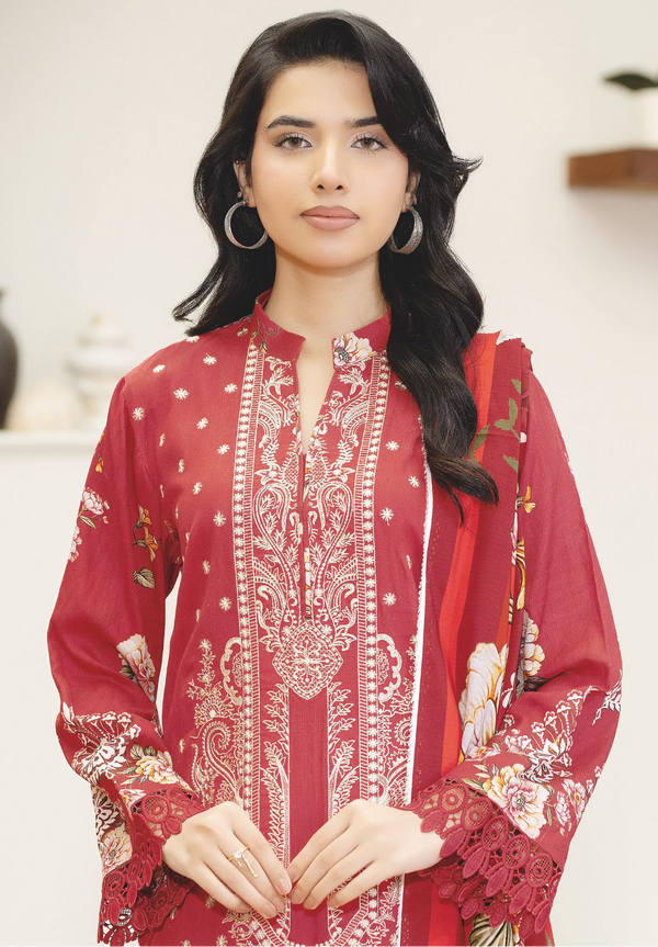 Luxury Staple Slub with Printed Shawl
