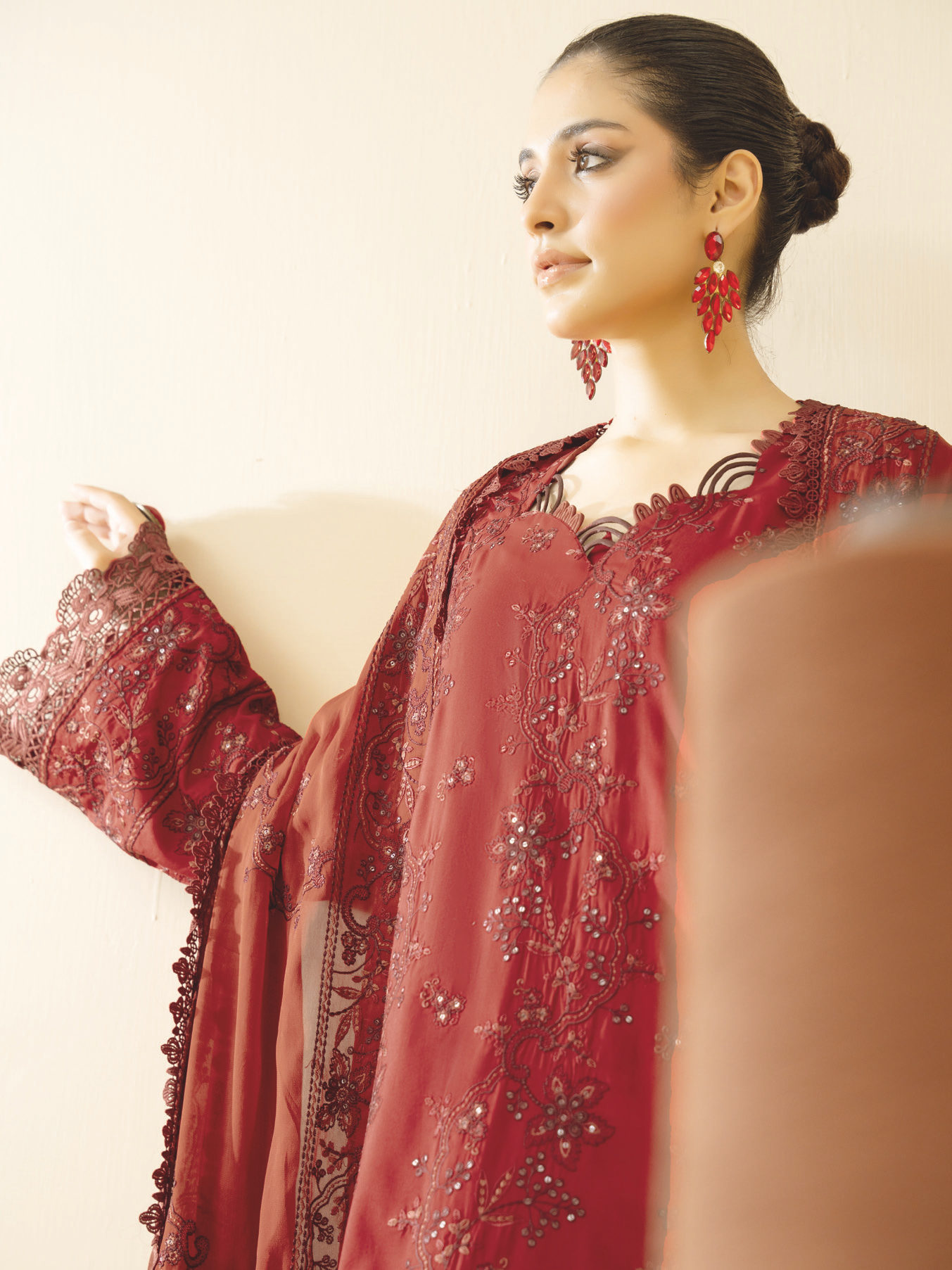 Embroidered Silk Viscose 3 Piece Pakistani Suit