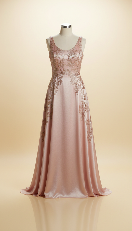 Chiffon Dress With Pearl Detailing