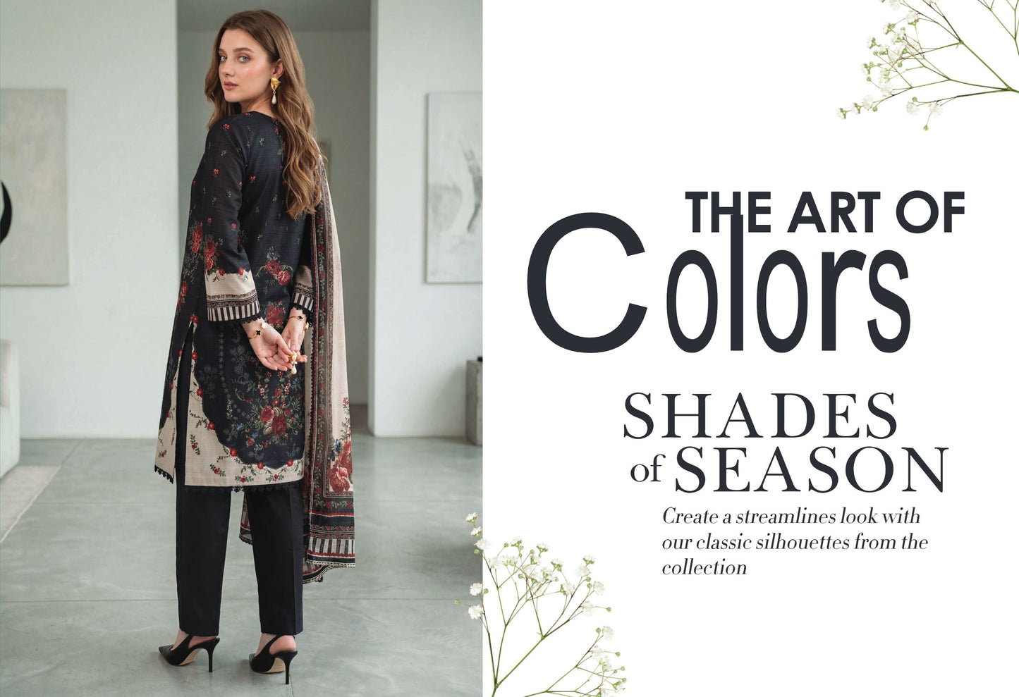 Midnight Noir_printed lawn with chiffon dubatta