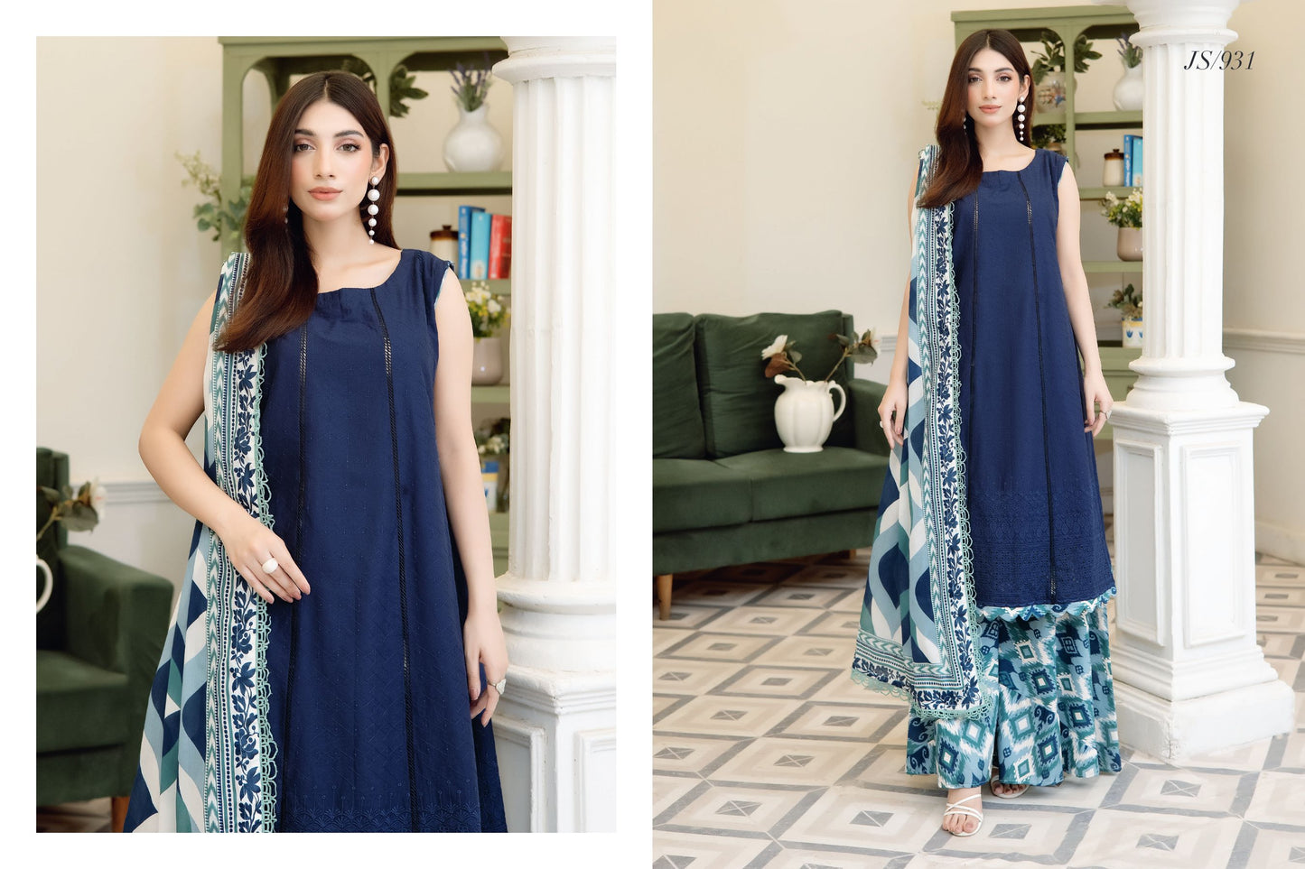 Chikankari Lawn Suits with Printed Dupatta