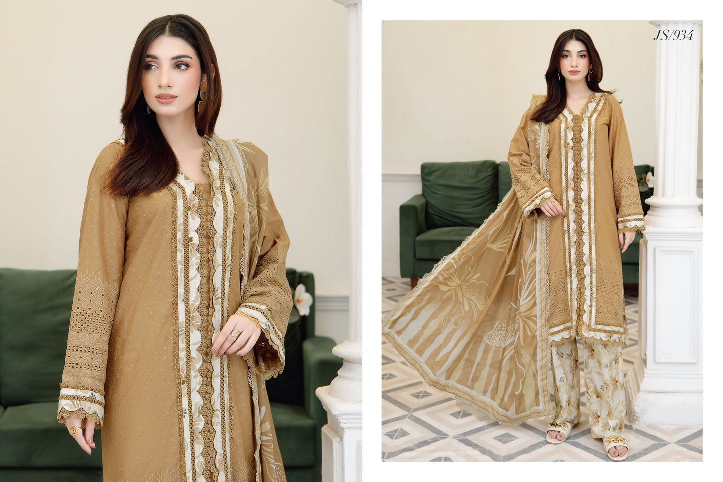 Designer Chikankari Lawn 3 Piece