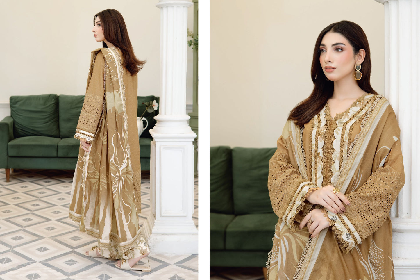 Designer Chikankari Lawn 3 Piece
