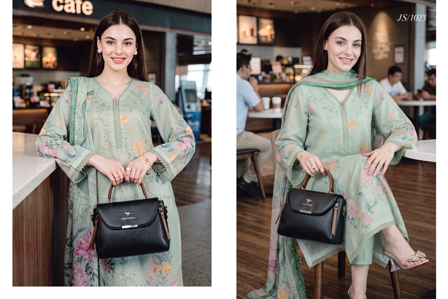 Pearl Ivory – Printed Lawn with Chiffon Dupatta