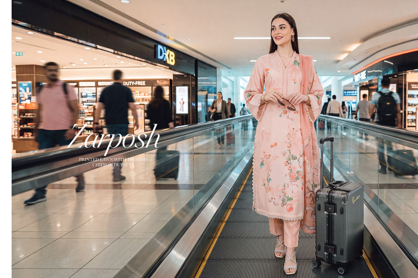 Ruhani – Printed Lawn with Chiffon Dupatta