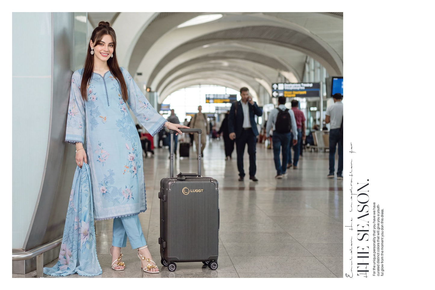 Royal Sapphire – Printed Lawn with Chiffon Dupatta