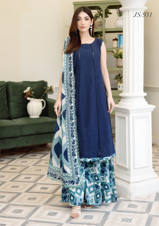 Chikankari Lawn Suits with Printed Dupatta