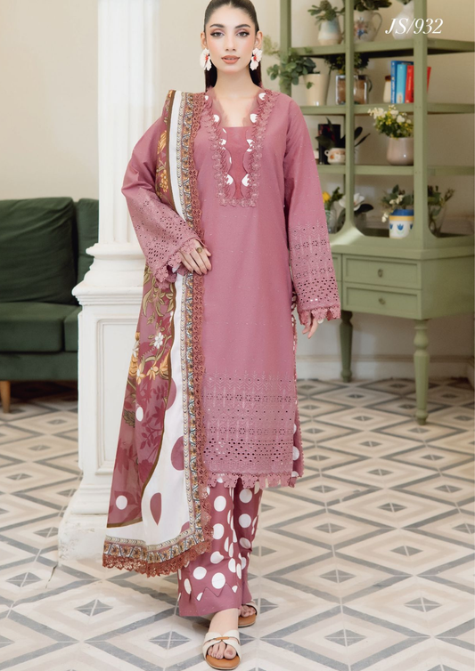 Luxury Chikankari Lawn with Printed Trousers
