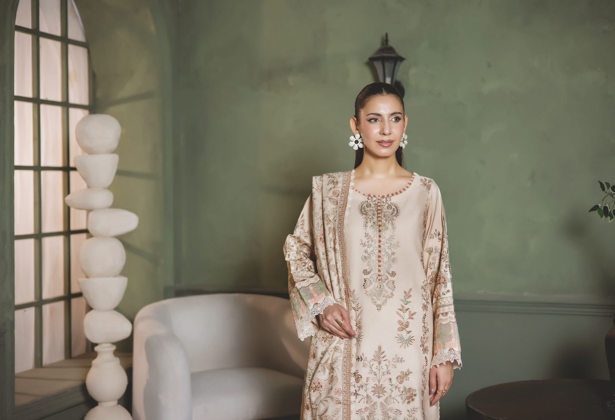 Premium Winter Collection with Embroidered Shawl