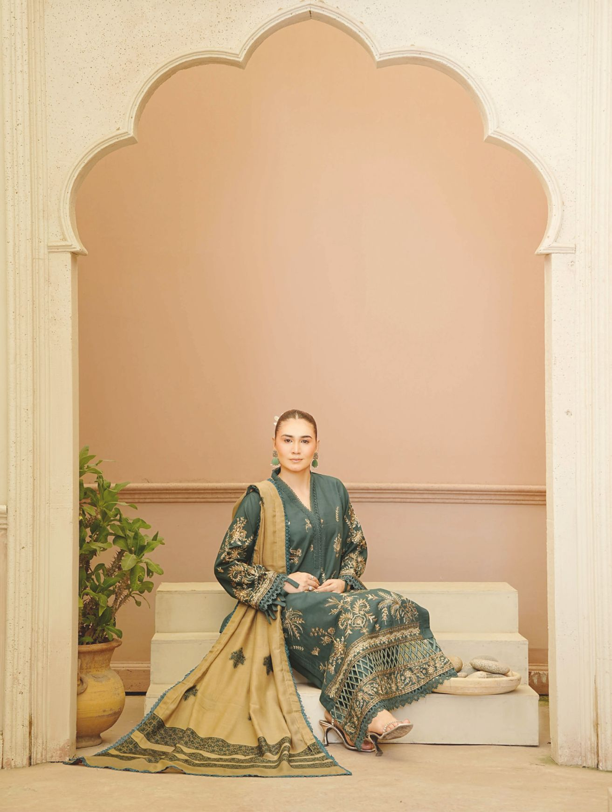 Premium Winter Embroidered Collection with Luxury Wool Shawl