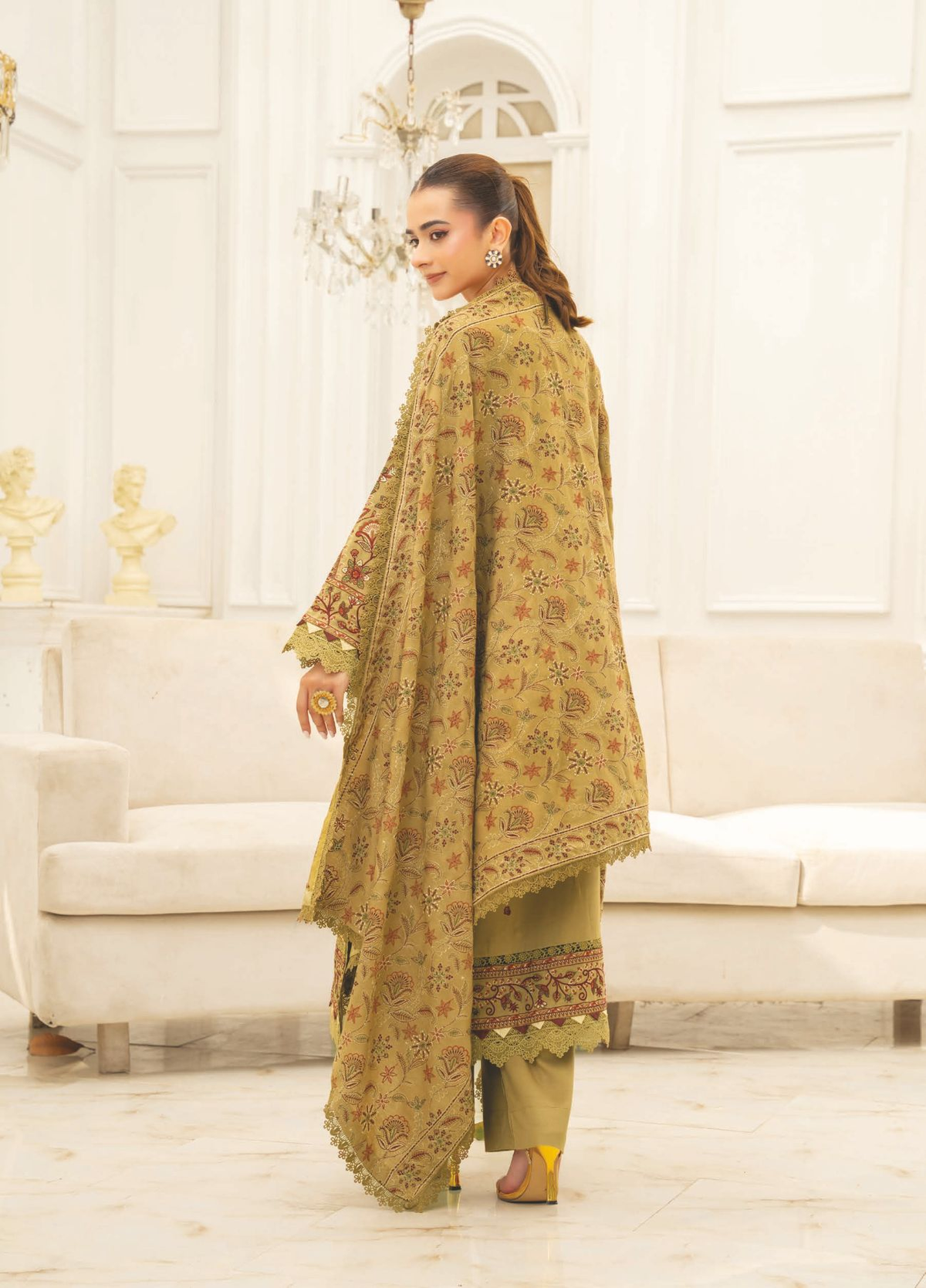 Elegant Embroidered Winter Collection with Premium Shawl