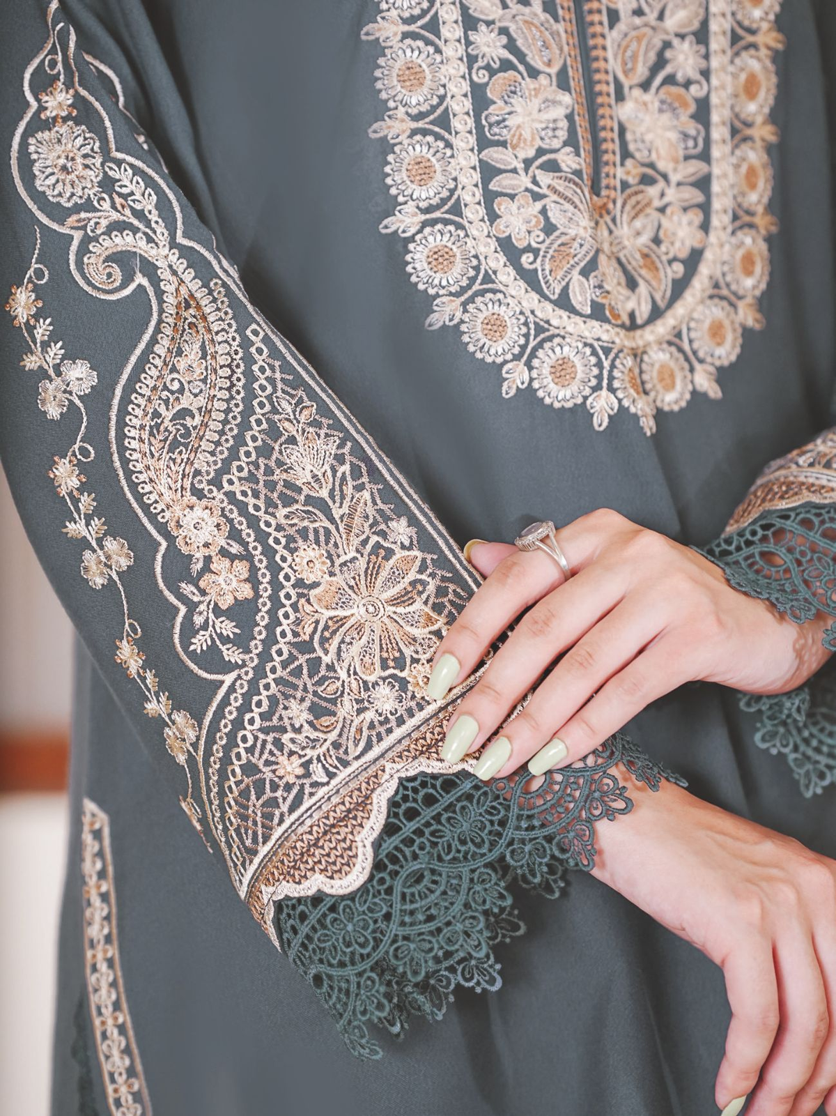 Premium Embroidered Winter Collection with Luxury Jacquard Shawl
