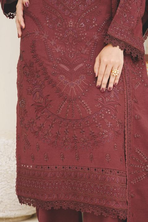 Embroidered Peach Leather Suit with Embroidered Luxury Wool Shawl