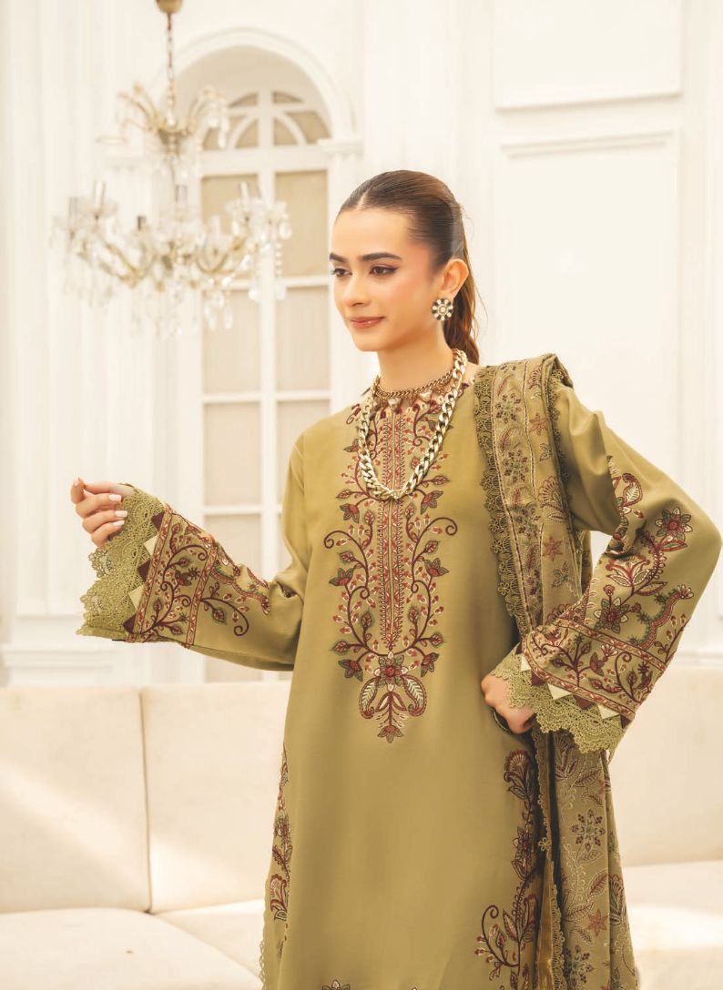 Elegant Embroidered Winter Collection with Premium Shawl
