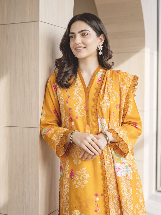 Women's Premium Winter Outfit with Coordinated Printed Shawl