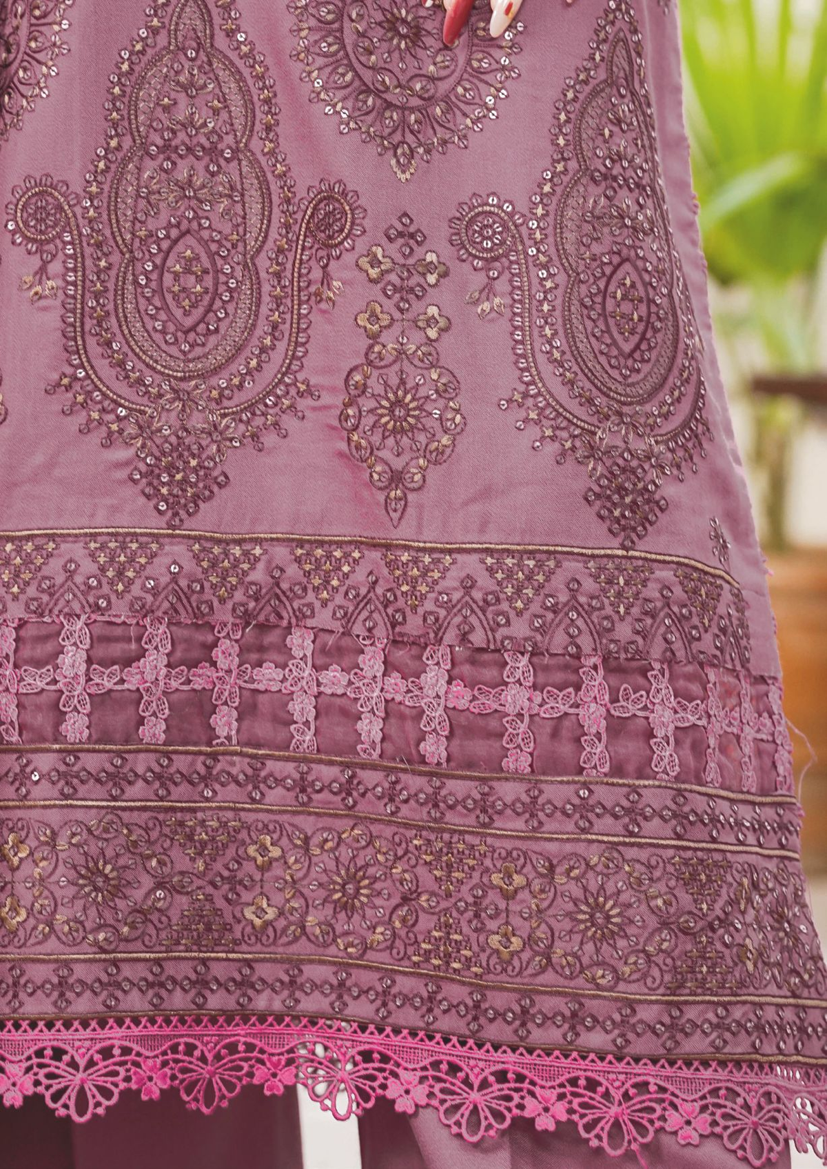 Embroidered Winter Collection with Jacquard Luxury Wool Shawl