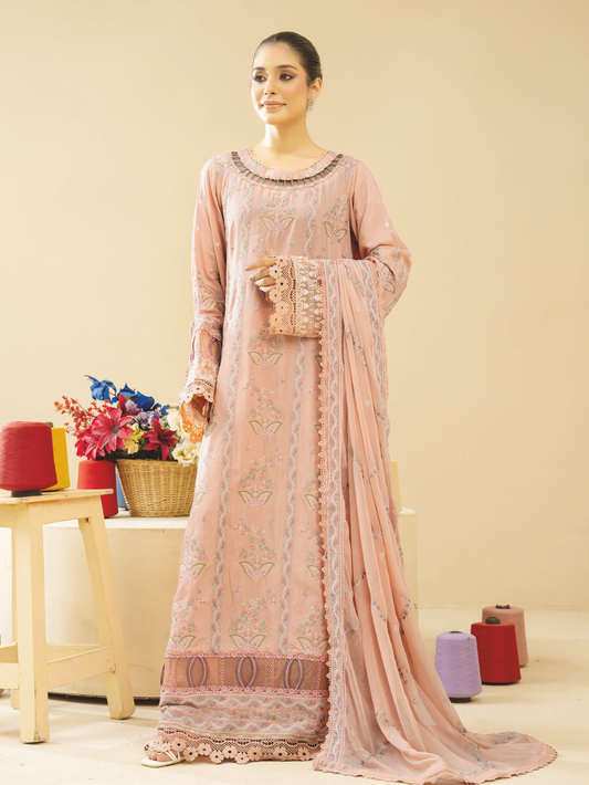 Premium Silk Viscose Embroidered Suit for Women