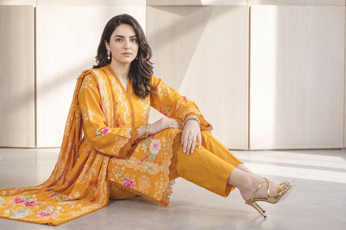 Women's Premium Winter Outfit with Coordinated Printed Shawl