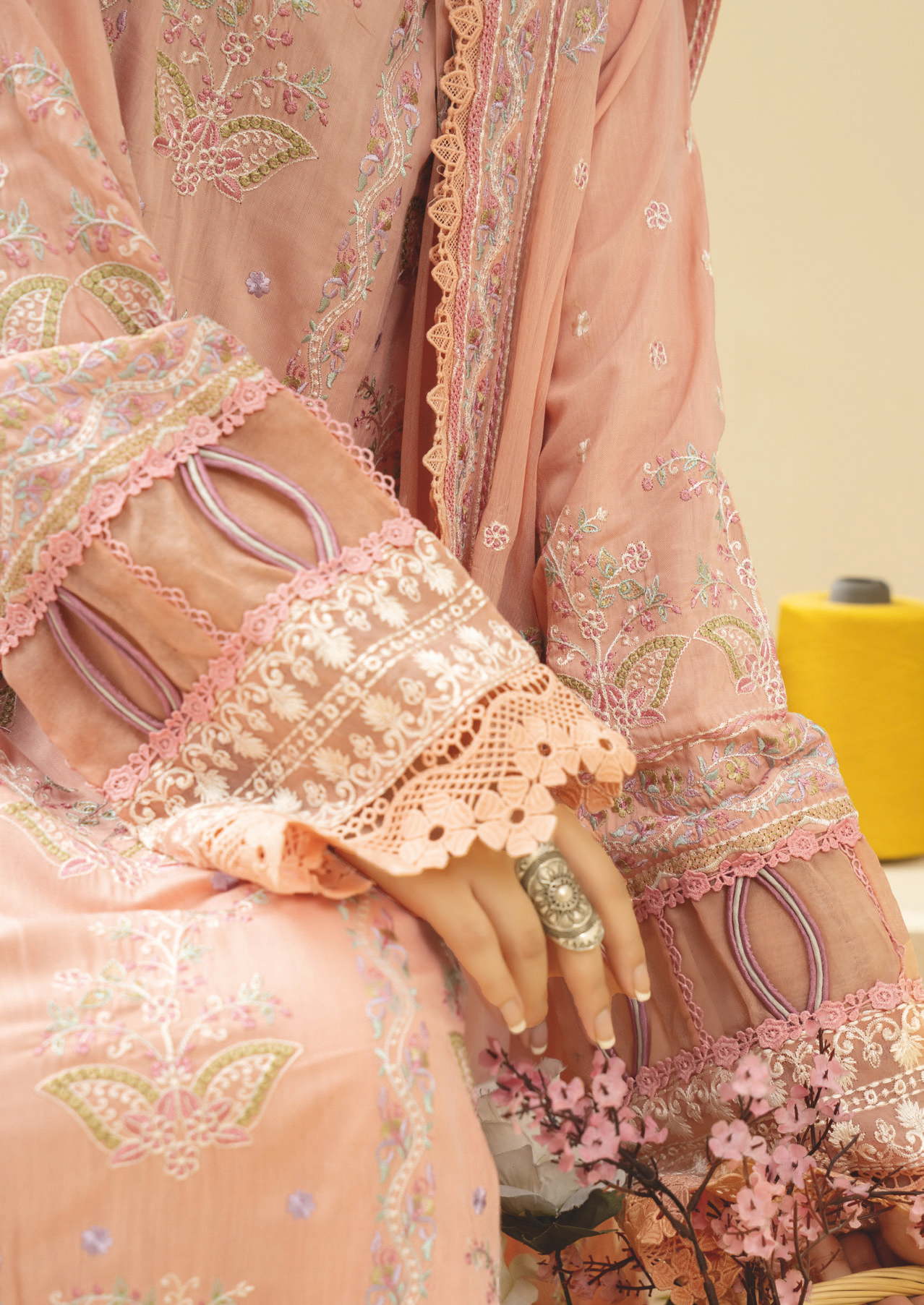 Premium Silk Viscose Embroidered Suit for Women