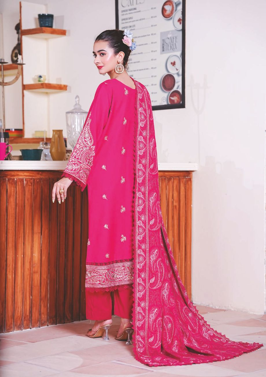 Premium Embroidered Winter Suit with Luxury Shawl