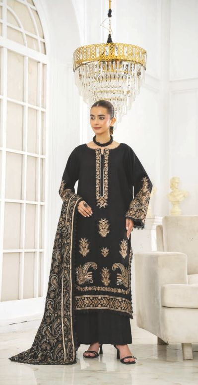 Embroidered Winter Collection with Luxury Embroidered Shawl