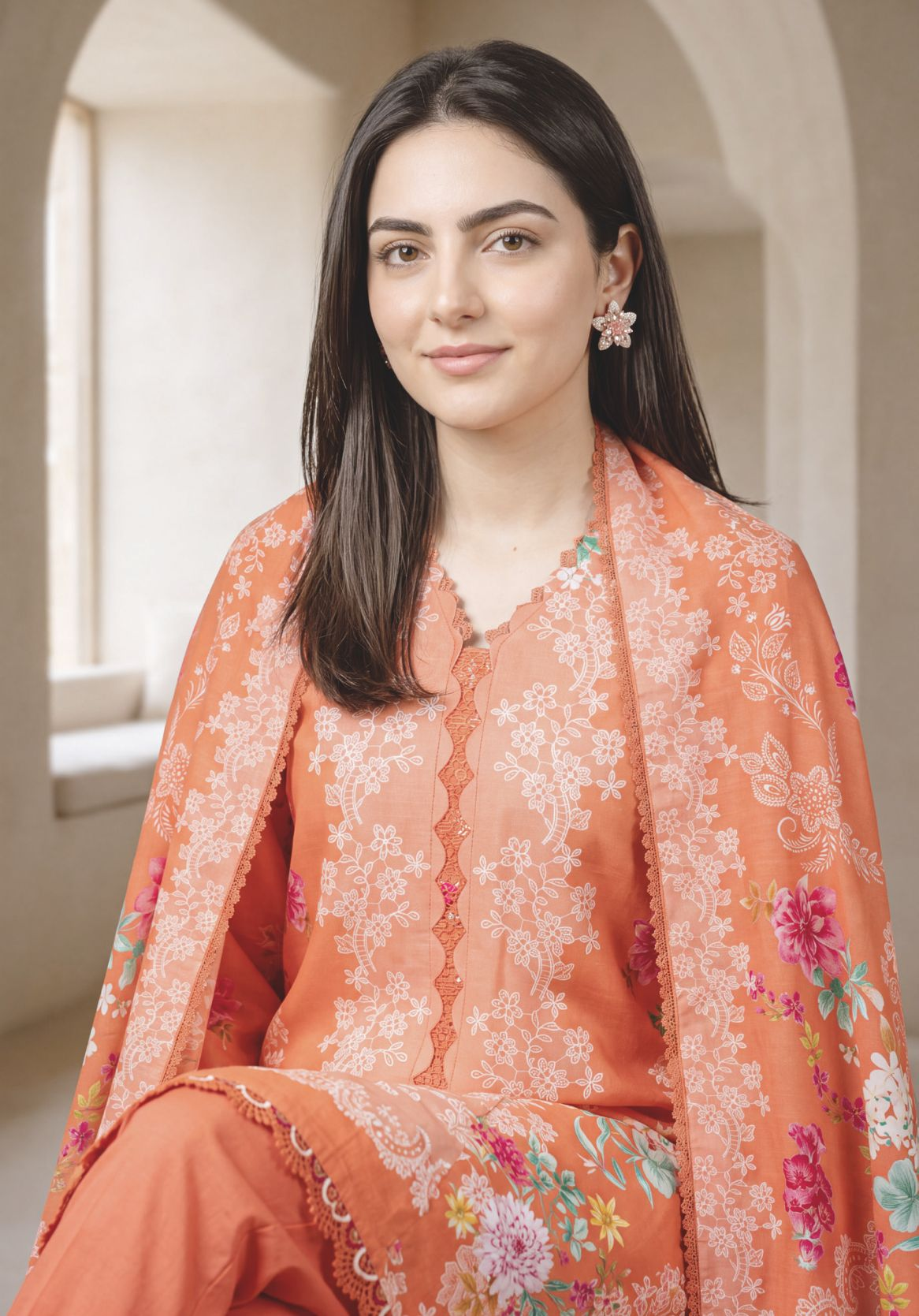 Premium Printed Winter Collection with Matching Printed Shawl