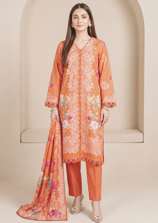 Premium Printed Winter Collection with Matching Printed Shawl