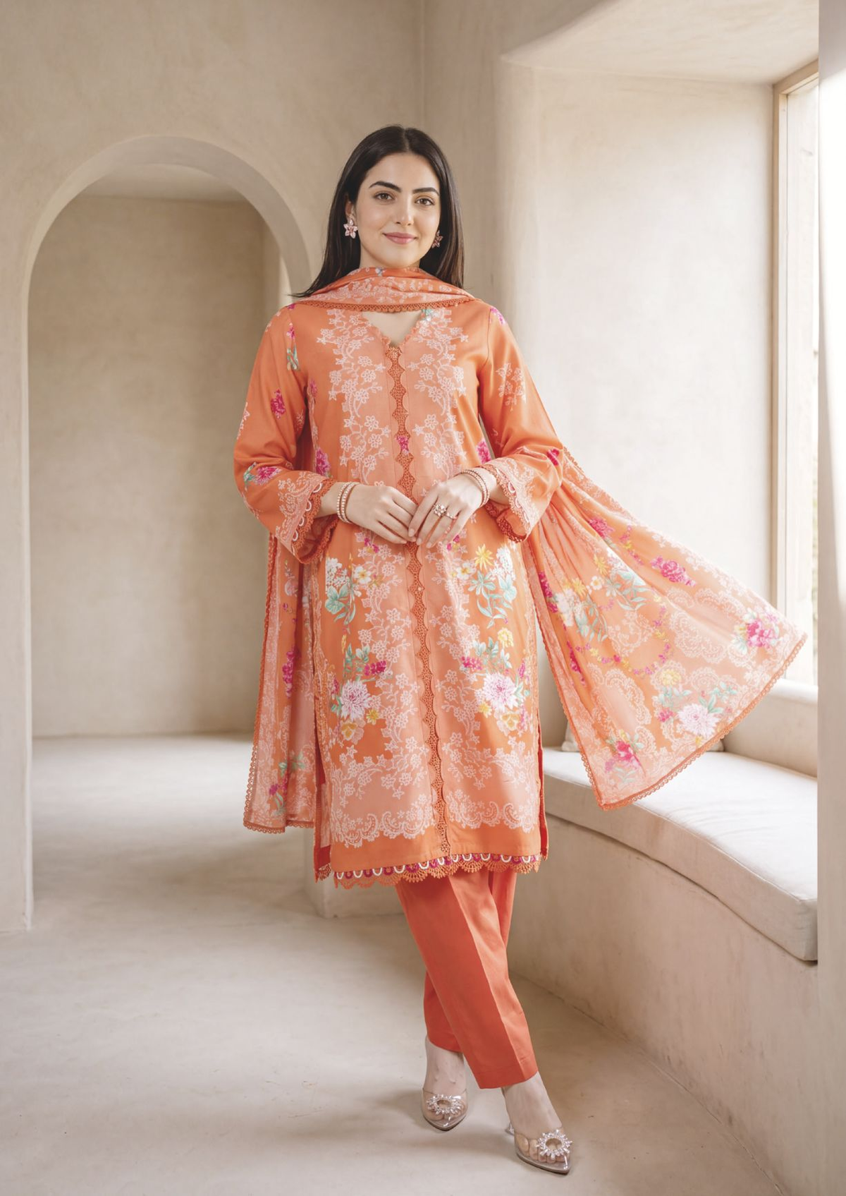 Premium Printed Winter Collection with Matching Printed Shawl