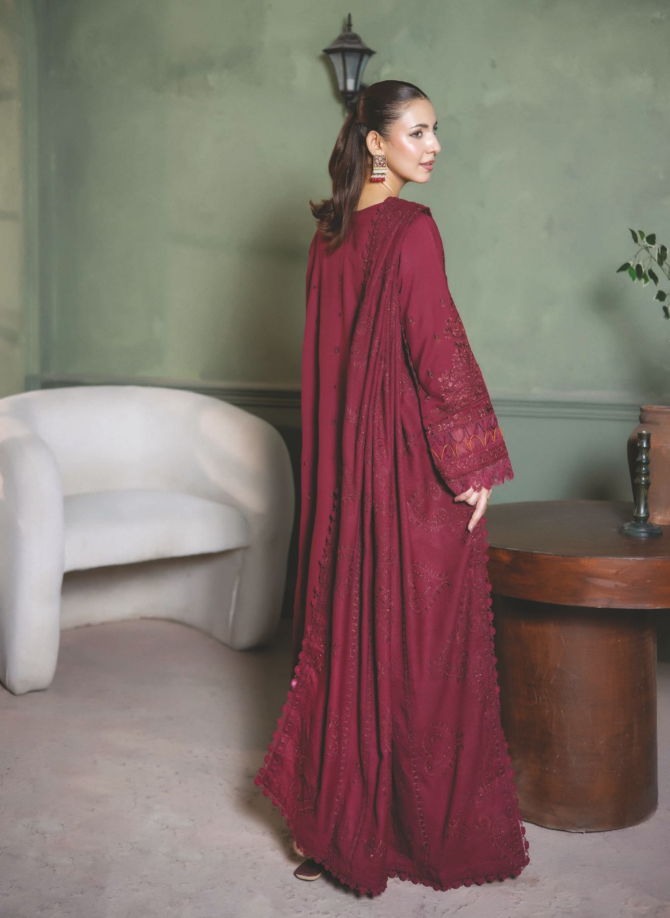 Premium Embroidered Winter Collection with Shawl