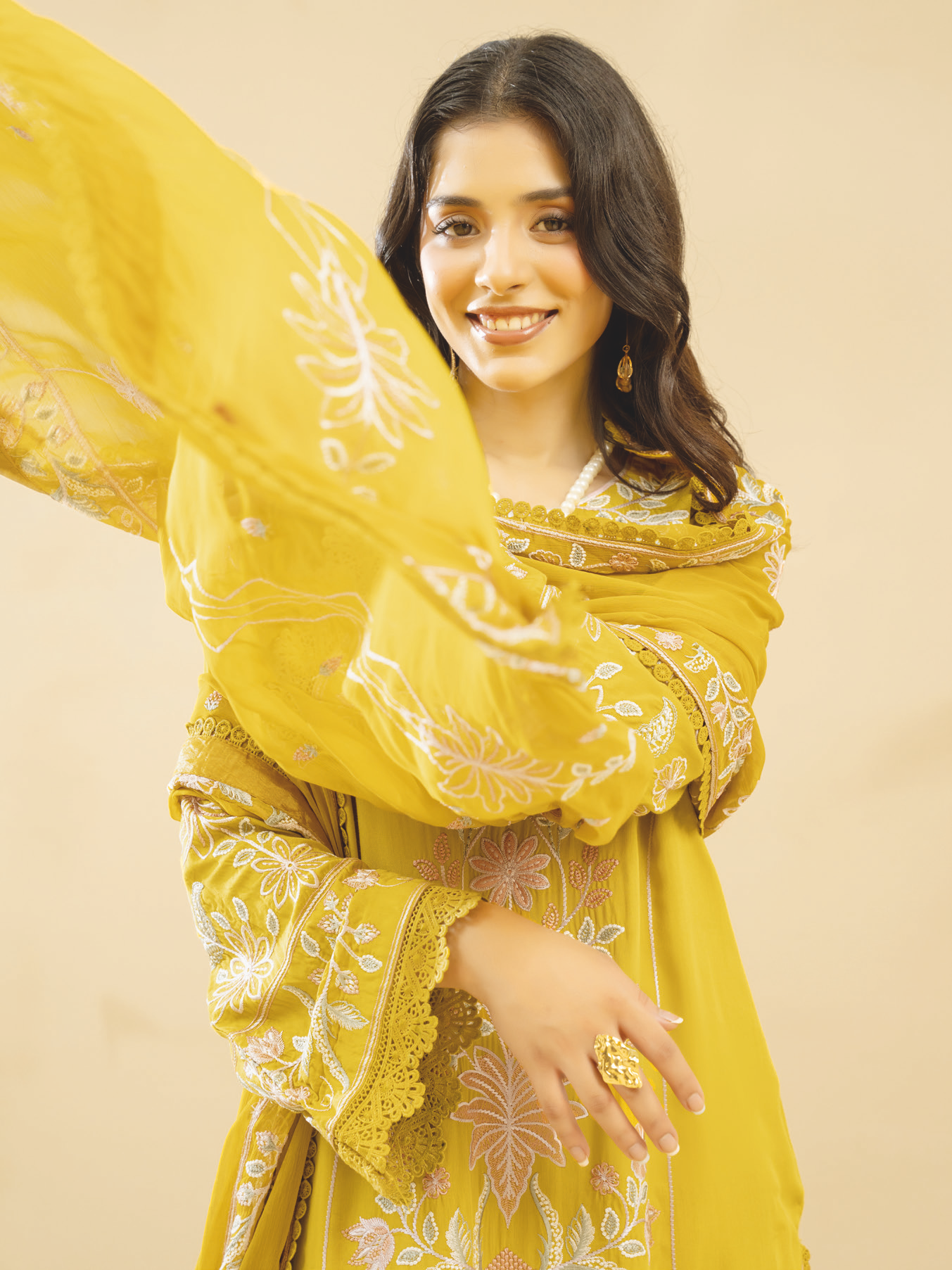 Embroidered Silk Viscose Collection | Bamber Chiffon Dupatta