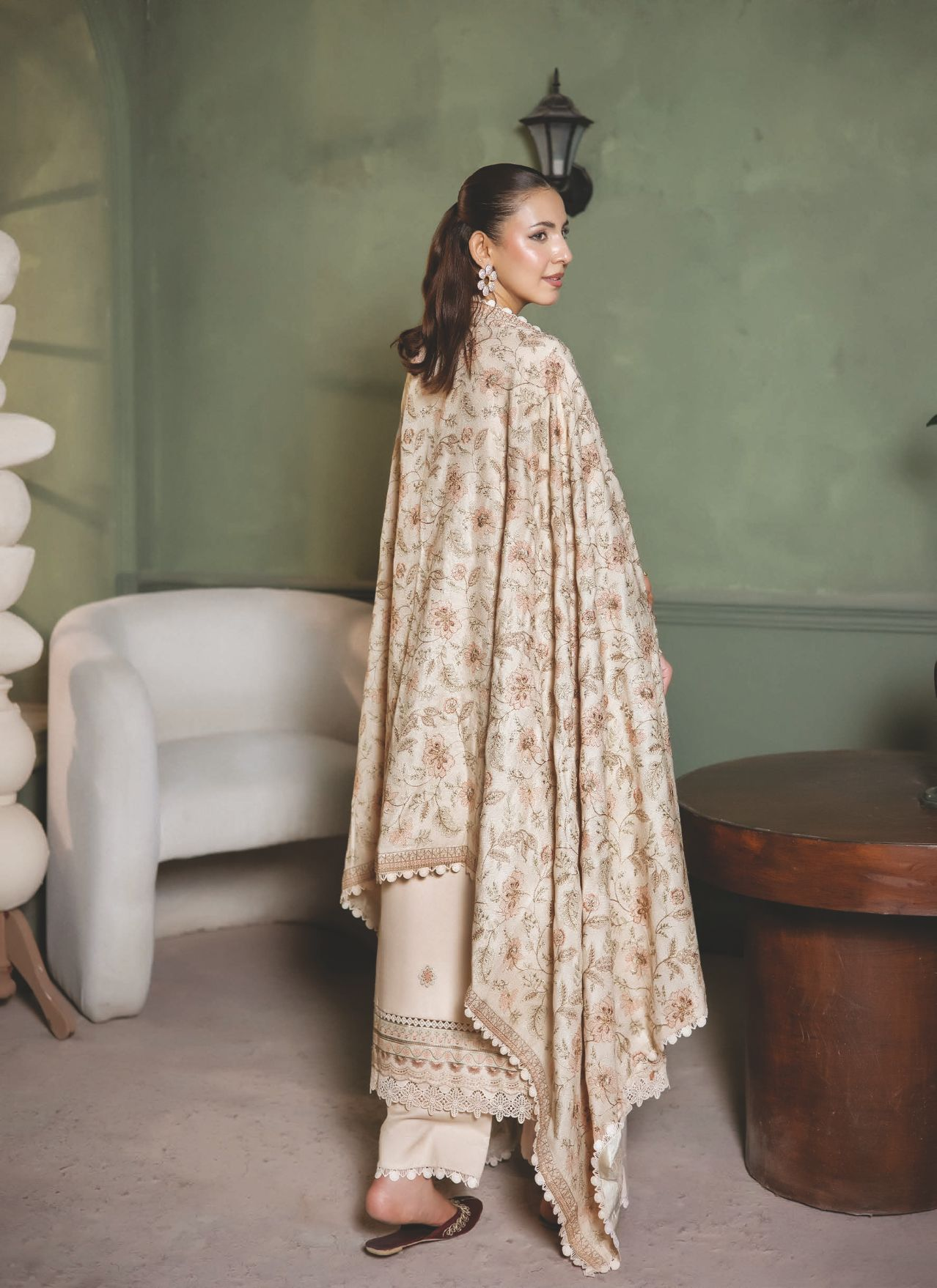 Premium Winter Collection with Embroidered Shawl